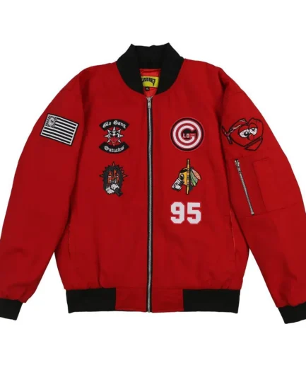 Glo Gang Cappin Red bomber jacket