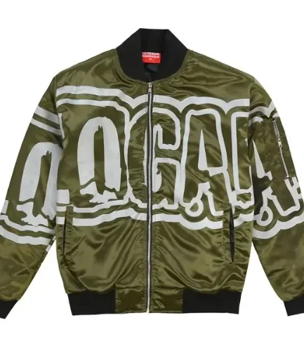 Glo Gang Oversized Font Logo Bomber Jacket