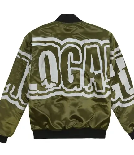 Glo Gang Oversized Font Logo Bomber Jacket