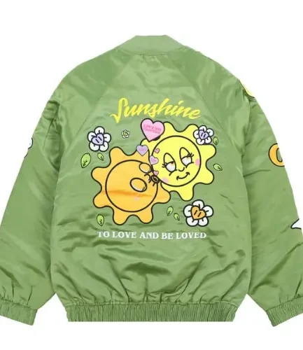 Glo Gang Satin Bomber Jacket (Vintage Green)