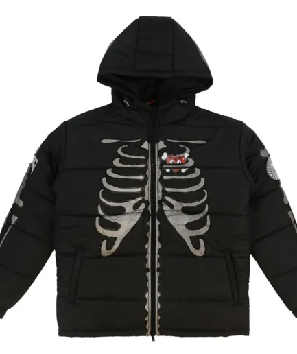 Glo Gang Skeleton Puffer Jacket