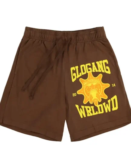 Glo Gang Worldwide Shorts (Brown)