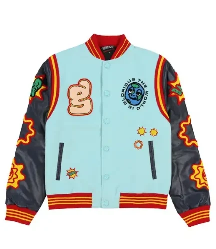 Glorious Galaxy Varsity Jacket (Turquoise)